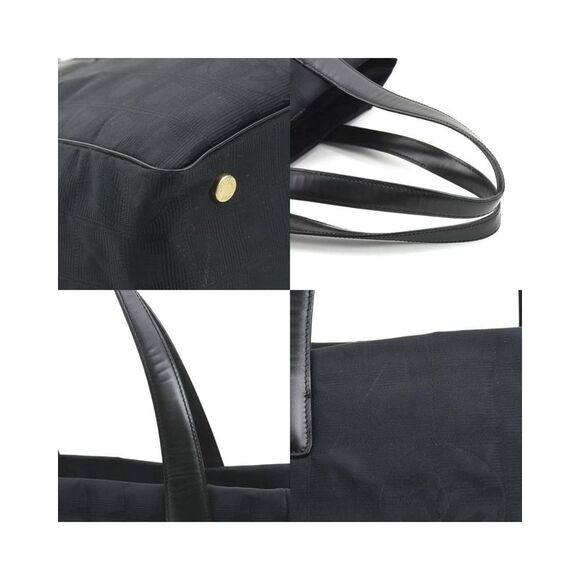 Pre Loved Chanel Tote Bag Black Nylon Women - Picture 4 of 5